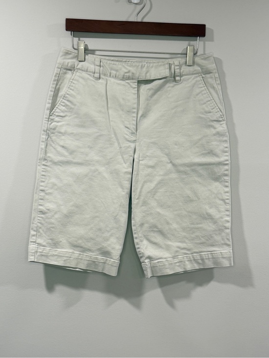 Talbots Pants - Talbots Women's Flat-Front Khaki Stretch Bermuda Shorts Size 10